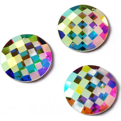 2001MTH AB Sewing Rhinestones Strass Flatback Glass Crystal Round Mirror Matte Stones For DIY Needlework Garment Gym Suit
