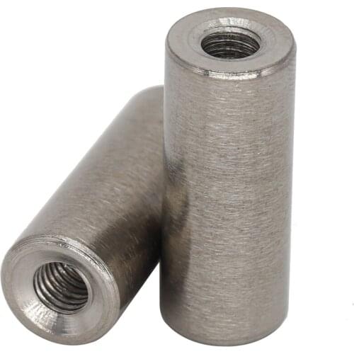 M6 M14 M6*10*20 M6x10x20 M14*20*30 M14x20x30 304 Stainless Steel Thick Extended Rod Round Cylinder Double Coupling Connector Nut