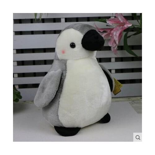 Cute penguin plush toy gray colour , soft doll,throw pillow birthday gift w0816