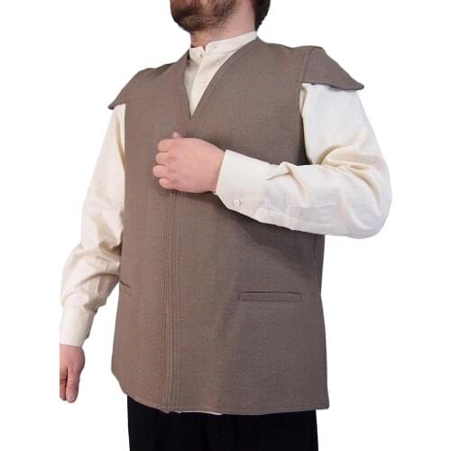 Haydariyes Mens Vest Beige Waistcoat Whirling Dervish Dancing Mevlana Qadiry Religious Order Cult Sect Islamic Muslim Turkish