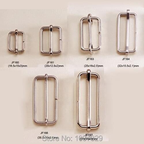Wholesale various size metal ajustable buckle for bags iron buckle in nickle color free shipping BK-024
