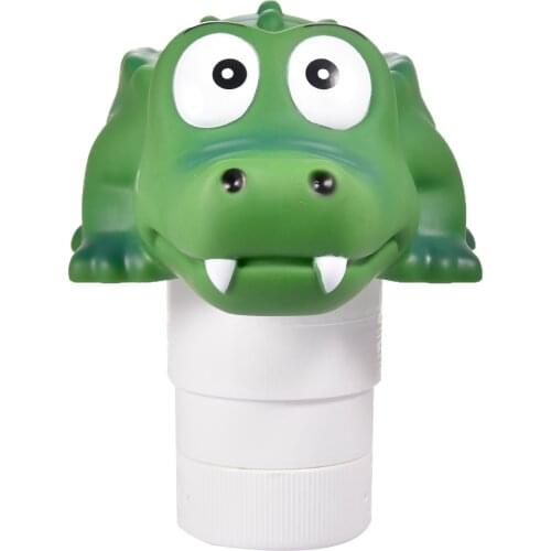 Swimming Pool Chlorine Floater Pool Vinyl Floating Crocodile Animal Swimming Pool Diffuser Chlorine Dispenser Cleaning Tablets