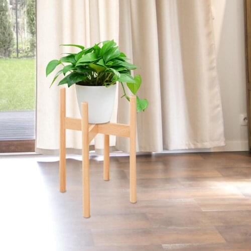 Beech Flower Stand Single Bay Window Balcony Desktop Mini Flower Pot Holder Modern Home Decoration Plant Pot Shelf