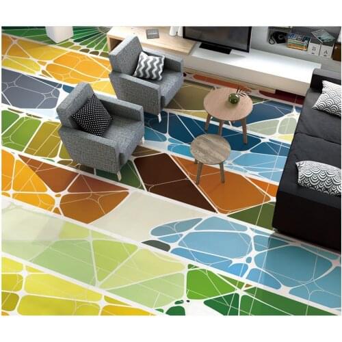 Simple and stylish abstract parquet flooring floor wallpaper 3d for bathrooms Home Decoration 3d wallpaper waterproof