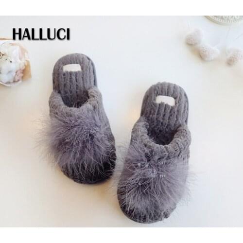 Sale sweet fur woman home slippers shoes Winter casual Couples Slippers pantufa keep warm women fenty slides fur Slippers