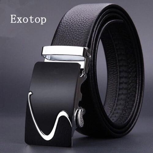Mens genuine leather belt soft leather sports car automatic buckle belt student leisure youth business pants wild