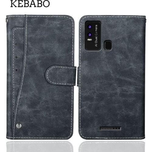 Luxury Wallet BQ 6630L Magic L Case 6.53" Vintage Flip Leather Business Protective Cover For BQ 6630L Magic L Case Card Slots