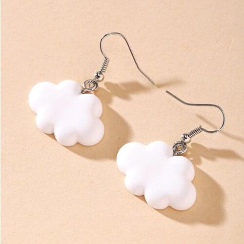 Cute Duck White Cloud Stud Earrings Rainbow Delicate Clouds For Women Girls Animal Ear Jewelry Wholesale Gifts Frog