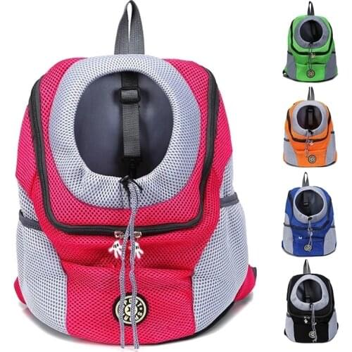 Out Double Shoulder Travel Outdoor Adjustable Strap Carrier Bag Pet Dog Front Mesh Backpack Head Breathable Portable Comfortable