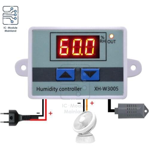SHT20 Humidity Sensor XH-W3005 Digital Humidity Controller 220V 12V 24V instrument Humidity control Switch hygrostat Hygrometer