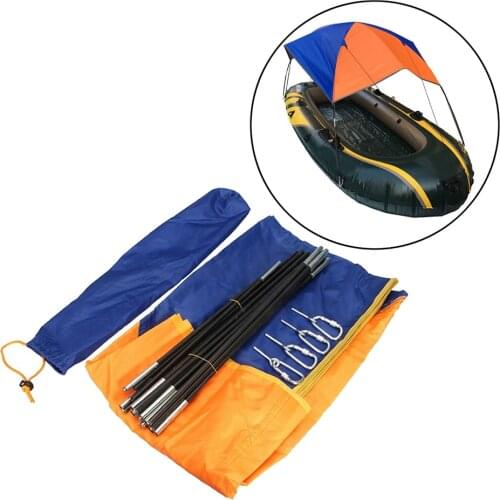 Foldable Canopy for Inflatable Boat 2-4 Person Camping Fishing Tent Sun Shade Boat Kayak Rafting Accessories Sun Shelter Canopy