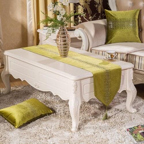 Modern Table Runner Decoration Table Cover Dustproof Cabinet Cover Diamonds Ironing Tech 32x180cm 32x200cm
