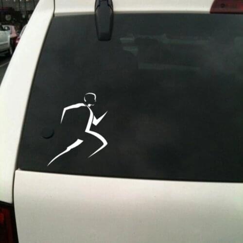 Runner Decal Car Window Vinyl Running Race Marathon Sticker 20 colour(4" x 4.7")