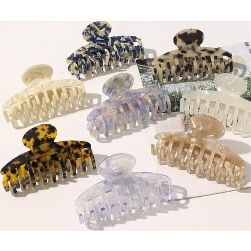 Korean Fashion Half-mermaid Colors Hair Ornament Acrylic Claw Clip Wash Face Large Hairpin Simple Headwear Hair Clip