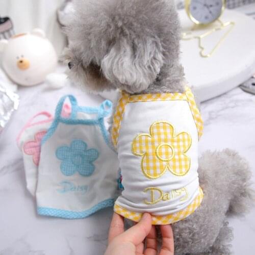 Little Small Animal Daisy Dog Cat Vest For Chihuahua Yorkshire Summer Cooling Dresses Clothes Outfit Costumes Pet Supplies Pugs