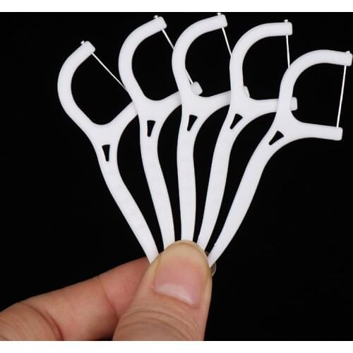 100Pcs Disposable Dental Flosser Interdental Brush Toothpicks Teeth Cleaning For Personal Teeth Care