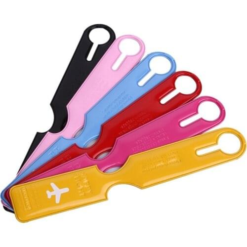 120pcs PVC Luggage Tags Airplane Name Address Notes Identity Labels Boarding Pass Travel Accessories Wedding Favors WB48
