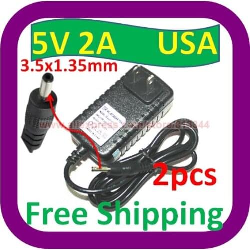 2 pcs Free Shipping ARCHOS ARNOVA 10 G2 4GB ANDROID TABLET 5V 2A 2 PIN USA MAINS ADAPTER / CHARGER