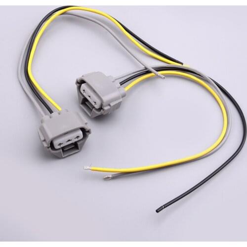 2pcs Front Turn Signal Light 3-way Connector Plug Plastic 3 Pins fit for Toyota Tacoma 4Runner Solara Tundra Sequoia Highlander