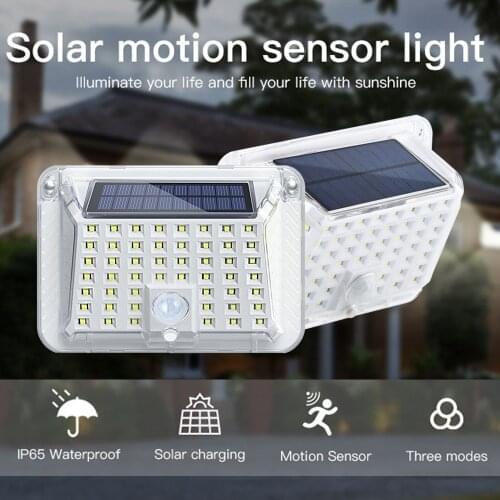3 Modes Porch Light 90 LED Motion Sensor Solar Wall Light Garden Stairs Courtyard Human Body Induction Light