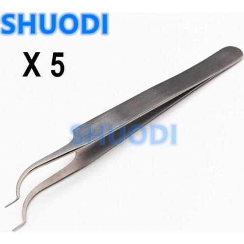 5 pcs Dental Orthodontic Posterior Buccual Tube Bonding Tweezer Brace Bracket Holder Placer Placing Tool Oral Care Tweezer