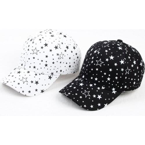 Five-pointed Star Print Baseball Cap Curved Brim Caps Men and Women Shade Casual Hip-hop Hats Forwarding