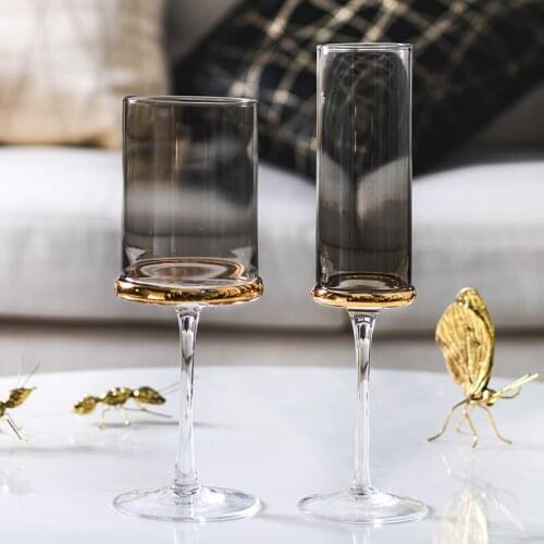 Nordic Wine Glass Cup Electroplated Goblet Champagne Shot Water Drinking Bar Hotel Party Wedding Home Drinkware