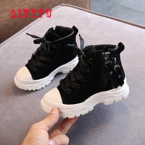 Autumn Kids Martin Boots 2019 Fashion Children Single Boots Winter Girls Boys Casual Soft Children Baby Toddler Shoes B372