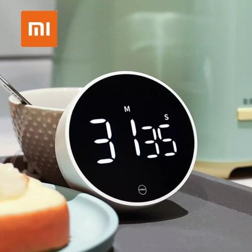 Xiaomi mijia Miiiw Digital Kitchen Timer Magnetic Countdown Timer with 3 Volume Levels 2 Non-Slip Pads Egg with Large LED Screen