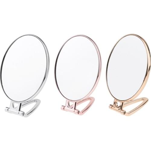 Double Sided Folding Handheld Mirror - 1X 2X MagnificationTravel Makeup Mirror