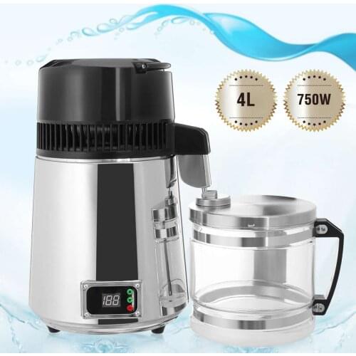 4L Pure Water Filters Distiller Electric Stainless Steel Household Water Purifier Container Filter Distilled Water Machine