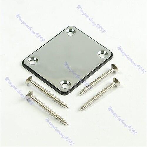Chrome Neck Plate W/Screw For Fender Start Tele Screws