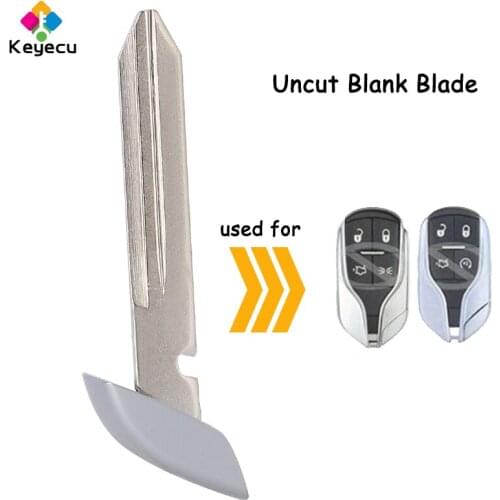 KEYECU Replacement Smart Remote Uncut Insert Key Blank Blade FOB for Maserati Ghibli Quattroporte 2012 2013 2014 2015 2016 2017