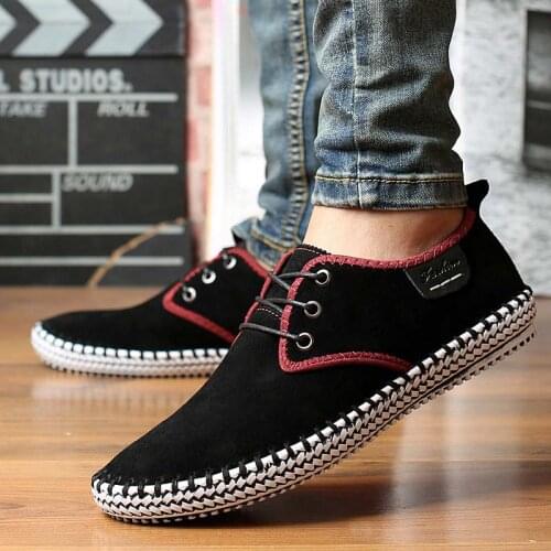 Autumn Breathable Suede Lace Up Casual Shoes Men Sneakers 2021 zapatillas hombre Flat With Outdoor Adult Sneakers Men Shoes