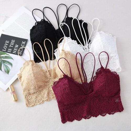 Women Tube Top Lace Bralette Female Sexy Underwear Crop Top Women Camis Wrapped Chest Lingerie