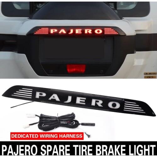 Spare Tire Cover Brake Light Marquee Streamer With Light Rear Trim Strip Car Mitsubishi Pajero V97v93V98V95V87 Modification