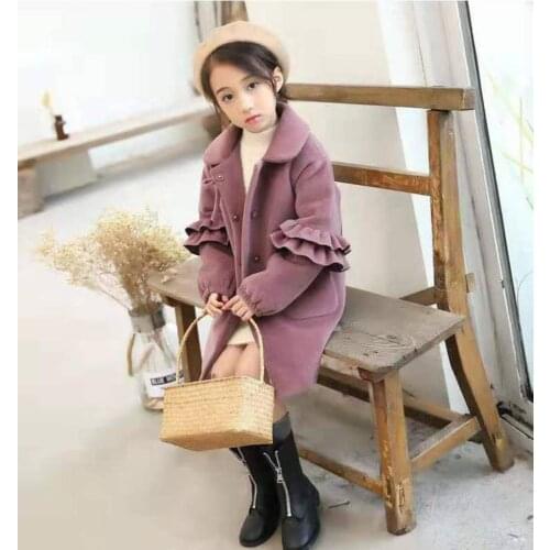 For Girl 4 5 6 7 8 9 10 11 12 13 Year New Fashion 2019 Autumn Winter Girls Coat Warm Casual Children Long Style Girls Jackets