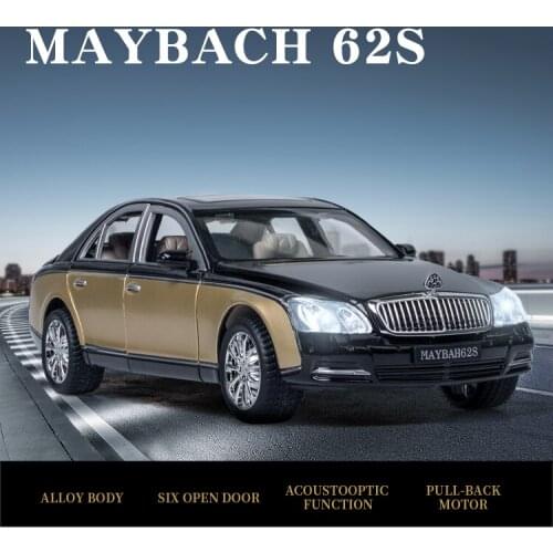 1:32 Diecast High Simulation Lengthened 62S Alloy Car Model Sound Light Edition Kids Toy Children Gifts Decoration