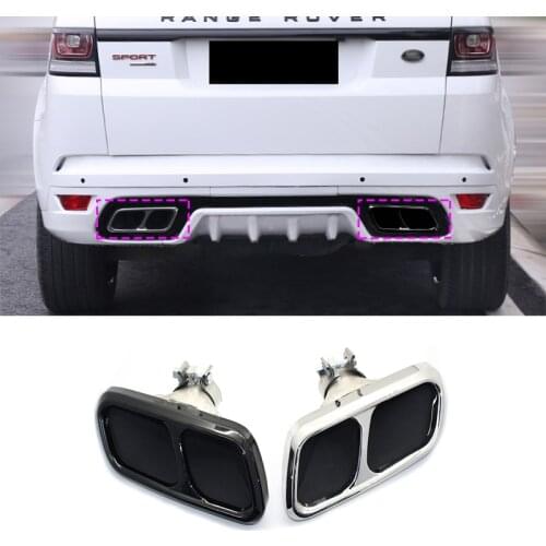 Car Exhaust Tip 304 Stainless Steel Exhaust Pipe Muffler Tip For 2018-2020 Range Rover with SVR body kit Square Exhaust Nozzle