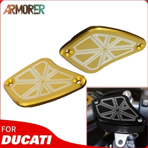 Motorcycle Front Brake Reservoir Fluid CNC Tank Cover Oil Cup Cap Accessories For Ducati Diavel 2011- 2018 X Diavel/S 2016-2019