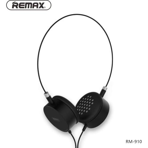 REMAX wired headphone Portable HIFI 4F headset Audio Stylish auriculares ABS PU earbud With HD mic for mobile phone/PC RM-910