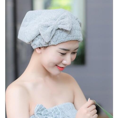 2021 New Dry Hair Towel Soft Turban Head Wrap Latest Princess Hat Carbon Fiber Lady Shower Cap