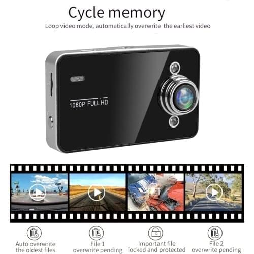 Full HD 720P Dash Cam Video Recorder Driving For Front And Rear Car Recording Night Wide Angle Dashcam Video Registrar Car DVR