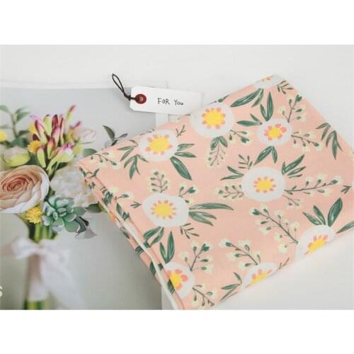 High quality plain cotton tissu pastoral printing tissus Handmade DIY dress childrens wear fabric