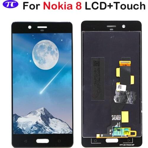 5.3" Black lcd For Nokia 8 LCD Display Screen Touch Screen Digitizer Assembly replacement for nokia 8 lcd display +free tools