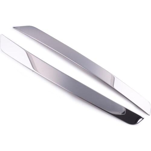 1 Pair Chrome Stainless Steel Front Left Right Bumper Bottom Cover Trim Protector Fit for Nissan Altima 2018 2017 2016