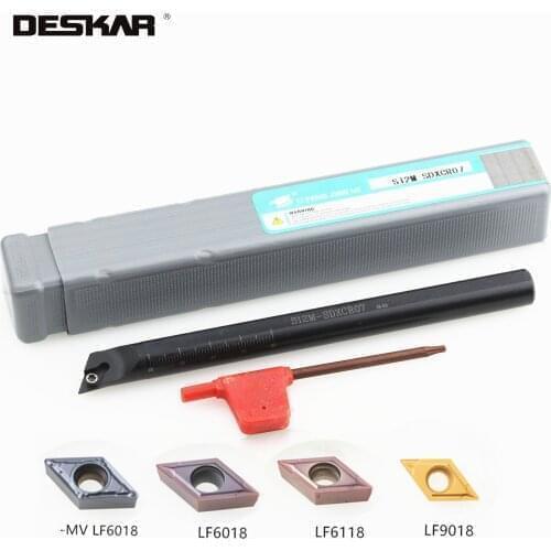 1PC DESKAR S16Q-SDXCR07 S16Q-SDXCL07 CNC Lathe Cutter Cutting Carbide Inserts Arbor Turning Tools Set +10PPCS DCMT