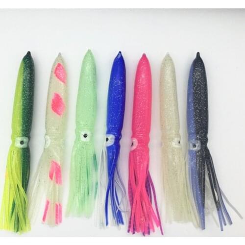 10pcs 15cm/18CM Heavy Lure for Pesca Sea Fishing Octopus Baits Soft Artifical Fishing Trolling Lure Skirt Squid