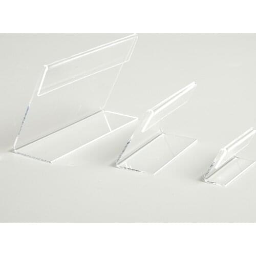 10 Pcs Acrylic Transparent Delicate Display Frame Price Label Display Desktop Logo Label Frame