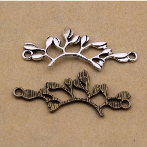 100pcs Vintage Twig Pendant Alloy Charms For Making Necklace/Bracelet/Earring/apparel Fashion DIY Jewelry Accessories